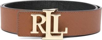 Lauren Ralph Lauren Cintura con fibbia logo - Marrone