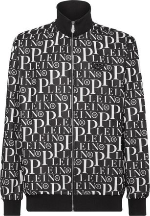 Philipp Plein Jogging Jacket LS - Heren - Vesten met rits - Zwart - 3XL - Polyester - Hoodies & sweatvesten