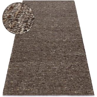 RugsX Rugsx - nepal 2100 tabac brown carpet - woolen, double-sided, natural brown 120x170 cm