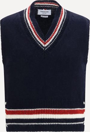 Thom Browne Hector jersey V-neck Vest Male 3