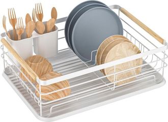 OEM Escurridor De Platos De Cocina, Escurridor De Platos Sobre El Fregadero Con Soporte Para Utensilios Y Bandeja De Goteo, Escurridor De Platos Para Freg