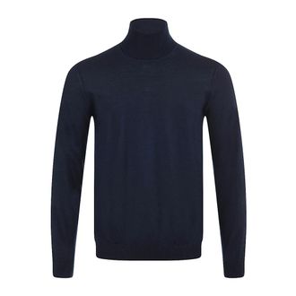 HUGO BOSS Hugo, Turtlenecks, male, Blue, Size: XL Maglione a collo alto in lana
