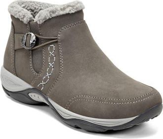 Easy Spirit Erique Water Repellent Faux Shearling Lined Bootie in Dark Grey at Nordstrom, Size 10.5