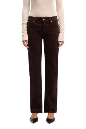 7 For All Mankind Calie Straight Corduroy Coffee Bean