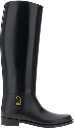 Saint Laurent Black Leather Boots