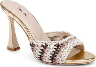 L'agence Moyes Slide Sandal in Gold Multi at Nordstrom, Size 10