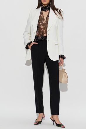 Dolce & Gabbana Wool Blazer With Single Vent, Womens, White