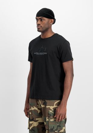Alpha Industries T-Shirt ALPHA INDUSTRIES Basic T-Shirt BL Rubber, Herren, Gr. 3XL, schwarz, grau, Obermaterial: 90% Baumwolle, 10% Polyester, Shirts T-Shirt