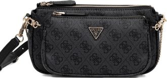 Guess Co Noelle zip monogram cross body bag - women - Polyurethane - One Size - Black