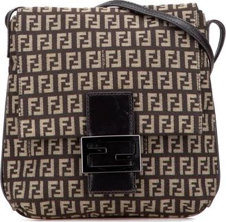 Fendi Borsa a tracolla in tela con motivo Zucchino 2000-2010 - Marrone