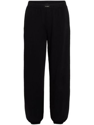 Karl Lagerfeld logo patch cuffed jogging trousers - Black