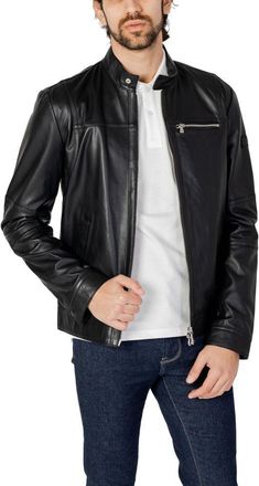 Peuterey Zwarte Leren Jas