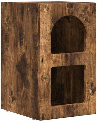 vidaXL Mesita De Noche Roble Ahumado 29,5 X 33,5 X 50 Cm Vidaxl