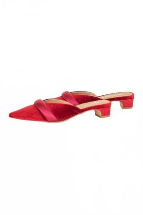 Matisse Footwear Womens Kellan Kitten Heel Slip On Pointed Toe Mules In Red