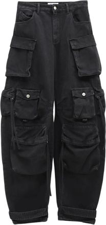 The Attico Black Relaxed Cargos