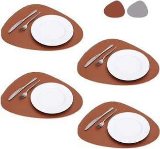 No Brand Juego De Manteles Individuales Y Posavasos - Manteles Individuales Antideslizantes De Doble Cara - Manteles Individuales De Pl&aacute;stico Lavables E Imperm