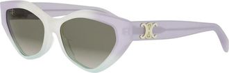 Celine Celine - Triomphe Zonnebril - unisex - Accessoires - Grijs - Maat: 56 MM