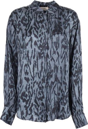 Forte_Forte pattern shirt - women - Viscose - III - Blue