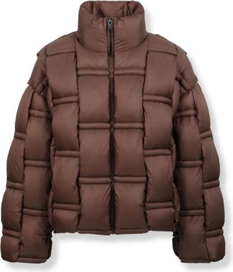 RAXXY Korte Donsjas - Heren - Gewatteerde jassen - Bruin - S - Polyester - Jassen