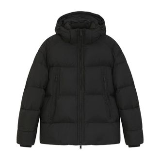 HUGO BOSS Jassen, Heren, Zwart, 4Xl, Leer, Short Puffer Jacket