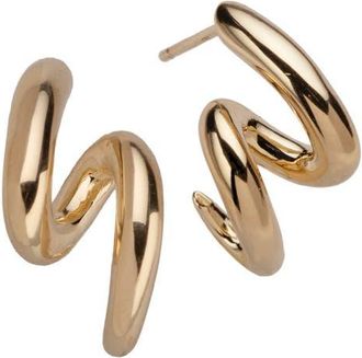 Jennifer Zeuner Haze Spiral Earrings in Yellow Gold at Nordstrom