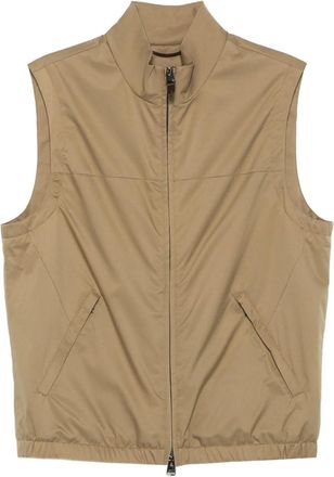 Canali Gilet met ritssluiting - Groen