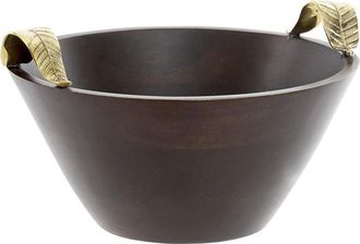 LLR Collection Handgefertigte Schüssel Golden Leaf ø 25 cm