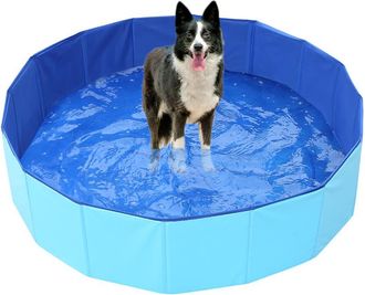 OEM Piscina Plegable De 160 X 30 Cm Para Perros Peque&ntilde;os, Segura, Antideslizante, Para Uso Interior Y Exterior, Ideal Para Gatos, Perros, Mascotas Y Ni&ntilde;os