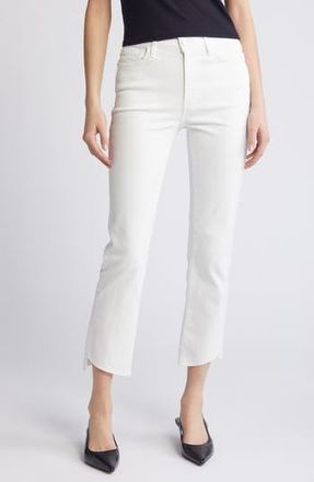 Frame Denim Le High Straight Cascade Raw Hem Jeans in Au Natural Clean at Nordstrom Rack, Size 30