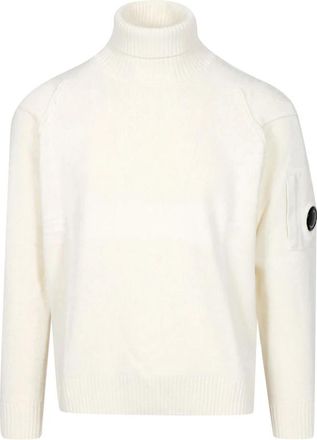 C.P. Company C.p. Company Sweaters - Heren - Coltruien - Wit - M - Wol - Truien & Vesten