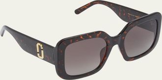 Marc Jacobs J Marc Logo Square Acetate Sunglasses