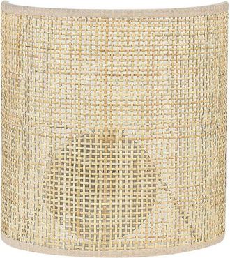 Beliani Beliani - Boho Wall Lamp Half Drum Shade Rattan Living Room Bedroom Natural Cario