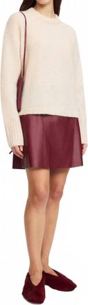 By Malene Birger Namia Leather Mini Skirt In Cabernet