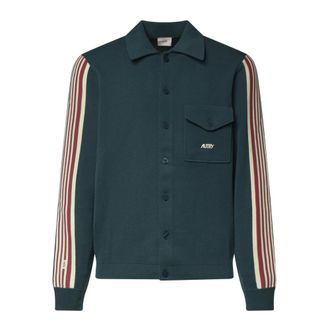 Autry Cardigan in maglia fine - - Knitwear - Uomo - Verde - M