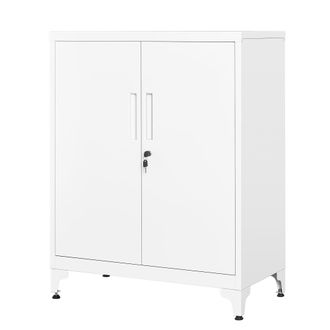 Songmics Archivador de oficina con cerradura de color blanco