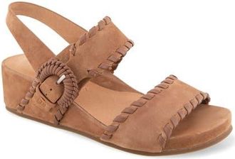 Gentle Souls Gayle Slingback Wedge Sandal in Cognac Suede at Nordstrom, Size 9.5