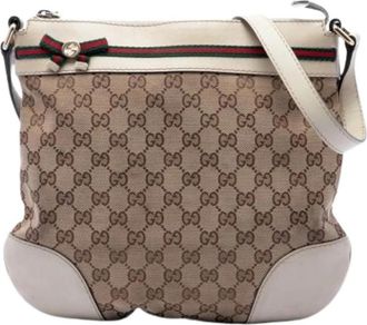Gucci Pre-owned Mayfair Crossbody Bag - Dames - Vintage Schoudertas - Beige - ONE Size - Leer - Vintage