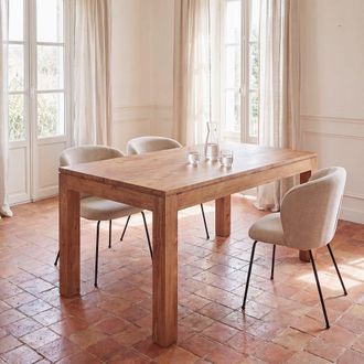 Maisons du monde Mesa de comedor de madera de maciza de 160 cm