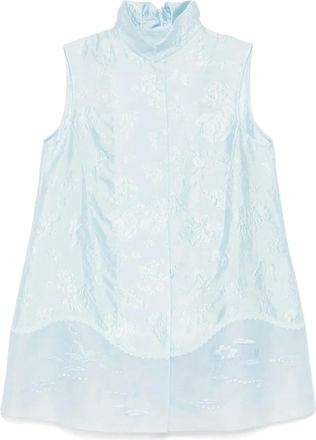 Shiatzy Chen Gilet con colletto alla coreana - Blu