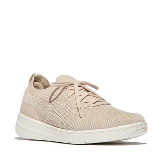 FitFlop Super-Q Knit Slip-On Laced Sneakers in Stone Beige/platino at Nordstrom, Size 6.5
