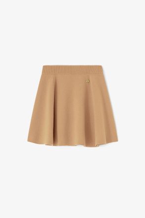 Ganni Beige Cashmere Wool Mini Skirt - Size XXS