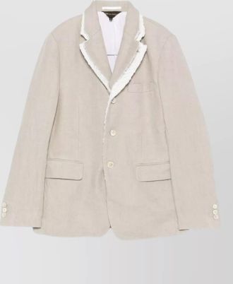 Comme Des Gar&ccedil;ons linen jacket single breasted flap pockets