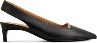 Tod's Zwarte Slingback Hakken Puntige Neus - Dames - Pumps - Zwart - 37 1/2 EU - Schoenen