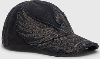 Diesel Baseball cap with Phoenix embroidery - Caps - Man - Black