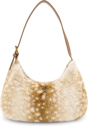 Like Dreams Womens Fawnie Sherpa Shoulder Bag In Tan