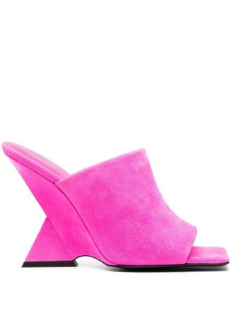 The Attico Fuchsia Cheope Suede Heels