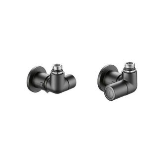 Caleffi V&aacute;lvulas High-style Para Radiadores Toalleros Negro Mate Caleffi 4003-4004 Negro Mate - Izquierda