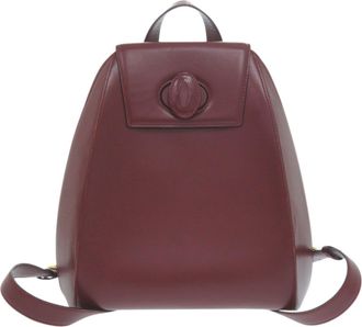 Cartier Bordeaux Leather Backpack (Pre-Owned)