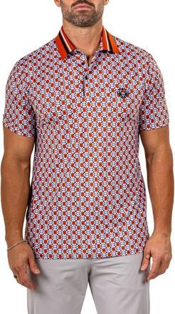 Maceoo Marthyr0027 Red Geo Print Golf Polo at Nordstrom, Size 4