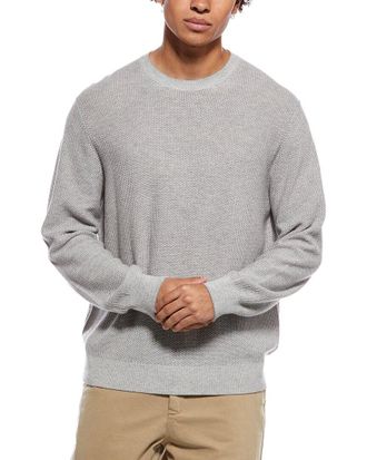 Vince Geo Jacquard Wool & Cashmere Crewneck Sweatshirt